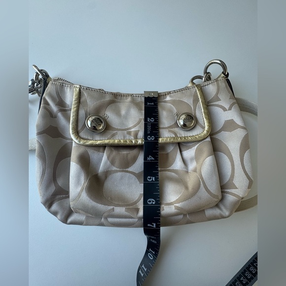 COACH Poppy Signature Satin Groovy two way Bag GOLD #13833 2009 - Picture 16 of 17